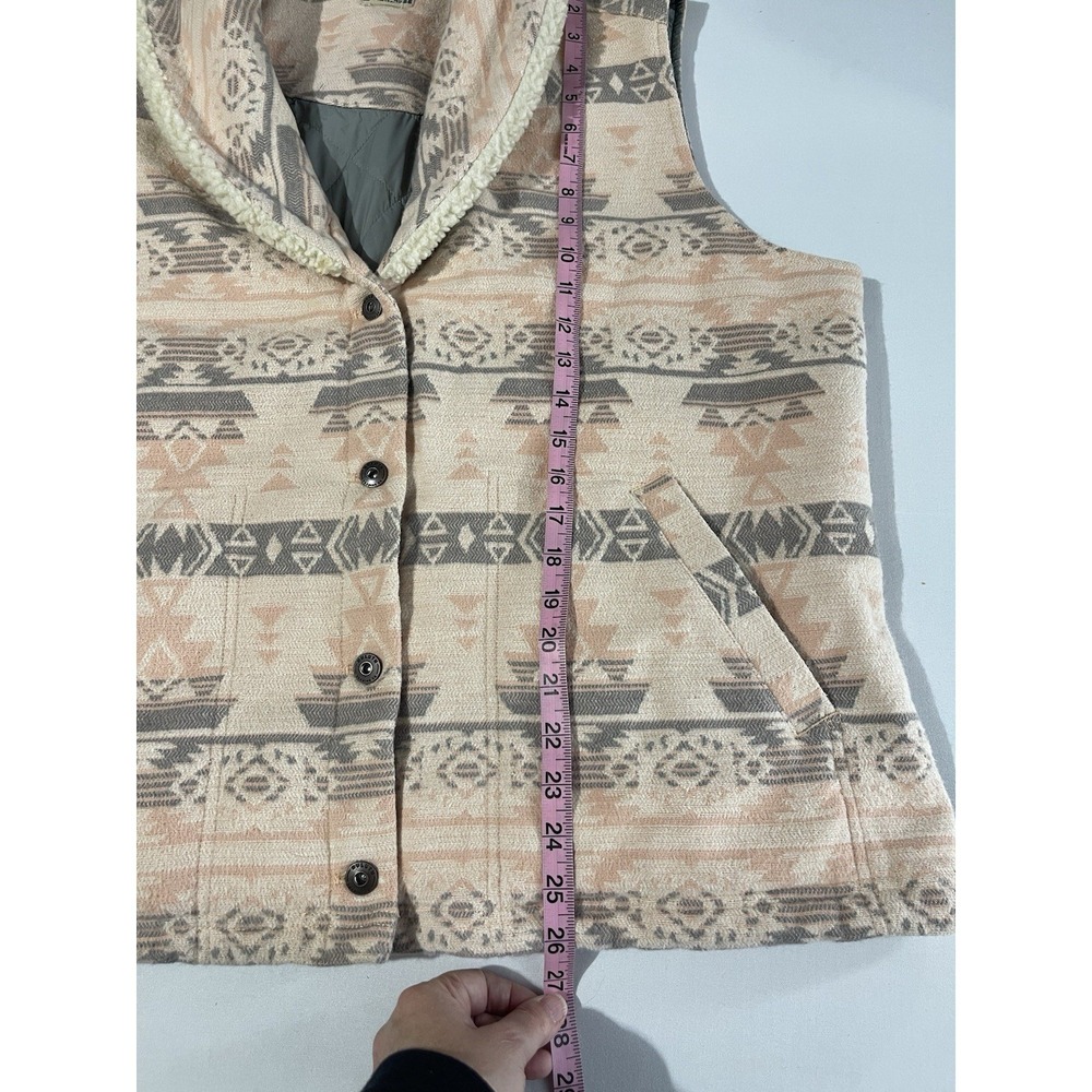 Duluth Trading Co. Women's Festivest Southwest Pink Gray Aztec Print XL Vest - Picture 7 of 10